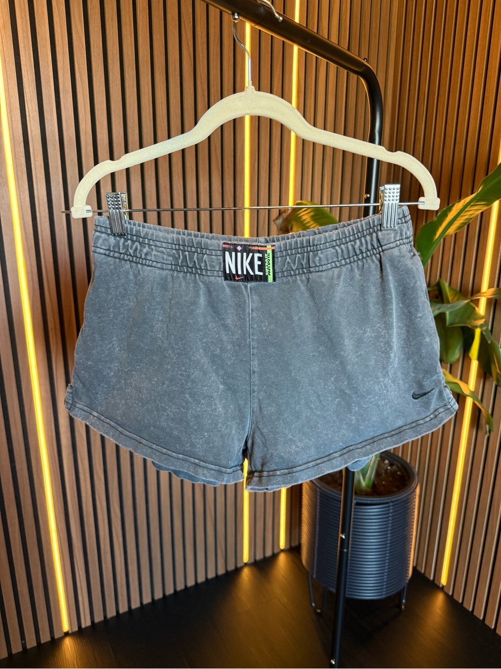 Nike Women’s Vintage Acid Wash Gray Athletic Shorts